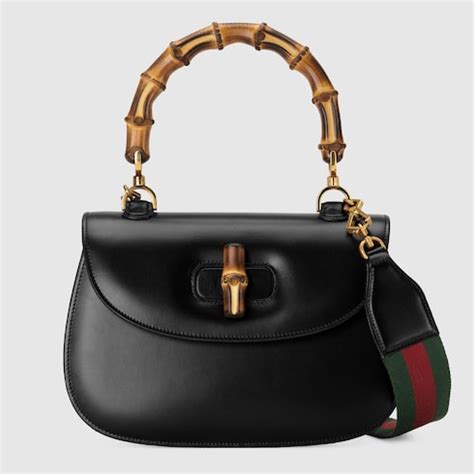 gucci bamboo 1947 medium top handle bag|Gucci bamboo handle shopper.